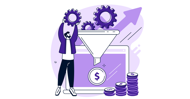 Illustration for blog post on how to increase conversion rate in e-commerce.