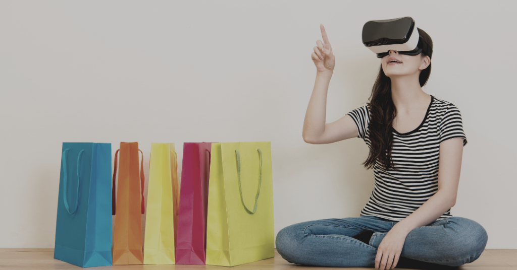 Women shopping online. Example of enhancing user experience with VR.