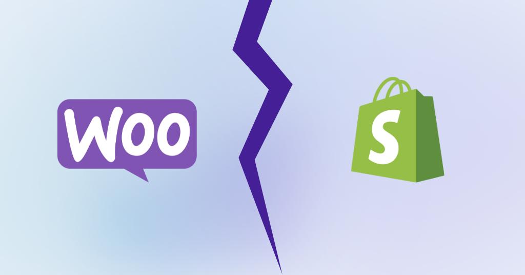 WooCommerce vs. Shopify - logos