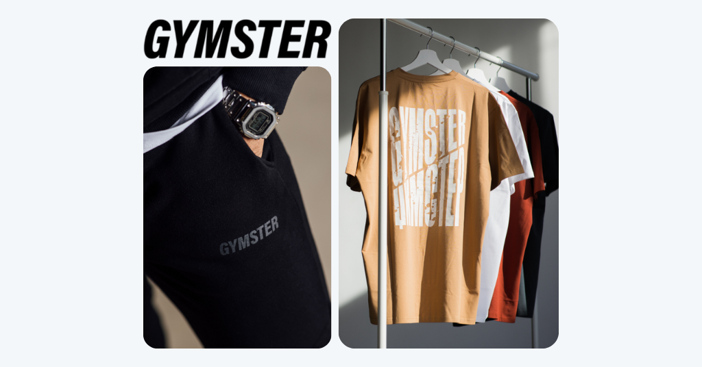 Photo of clothes from the Gymster brand.