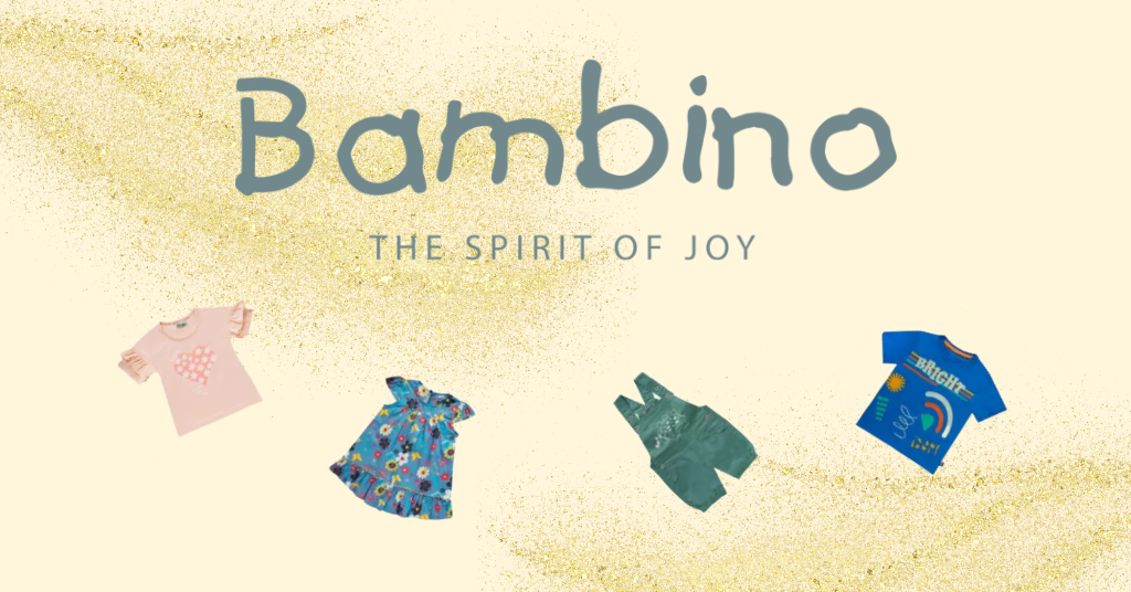 Illustration for Bambino, brand of kids clothes.